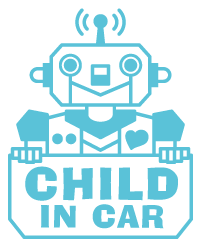 赤ちゃん乗ってます、CHILD IN CARステッカー、BABY IN CAR ステッカー、ロボットさん